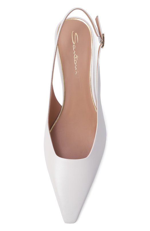 Кожаные туфли Santoni WDTG72276HA2NWLN Белый  WDTG72276HA2NWLN Фото 6