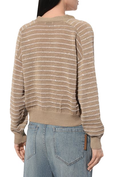 Хлопковый кардиган BRUNELLO CUCINELLI бежевого цвета по цене 154000 руб., арт. M7876B1330, фото 4 Хлопковый кардиган BRUNELLO CUCINELLI, арт. M7876B1330, фото 4