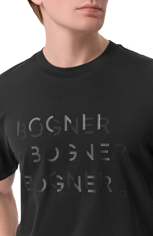 Хлопковая футболка Bogner 58146604 Чёрный  58146604 Фото 5