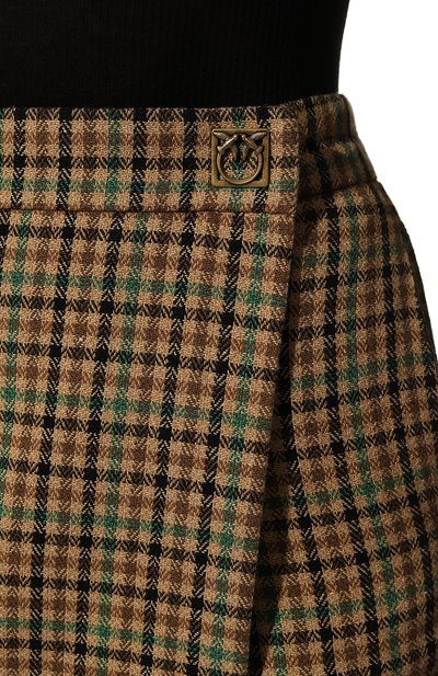 Хлопковые шорты PINKO коричневого цвета по цене 25300 руб., арт. 1G184N-A07Q, фото 5 Хлопковые шорты PINKO, арт. 1G184N-A07Q, фото 5