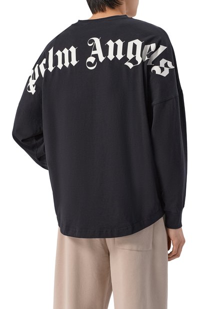 Хлопковый лонгслив PALM ANGELS черного цвета по цене 32700 руб., арт. PMAB059S26JER001, фото 4 Хлопковый лонгслив PALM ANGELS, арт. PMAB059S26JER001, фото 4