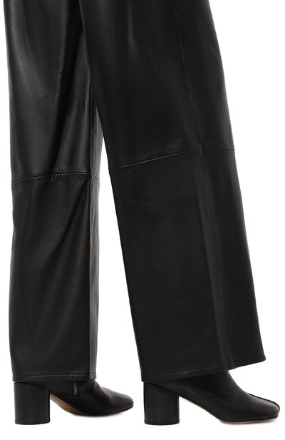 Кожаные ботильоны stitch-out MM6 черного цвета по цене 61550 руб., арт. S59WU0249/P5000, фото 3 Кожаные ботильоны stitch-out MM6, арт. S59WU0249/P5000, фото 3