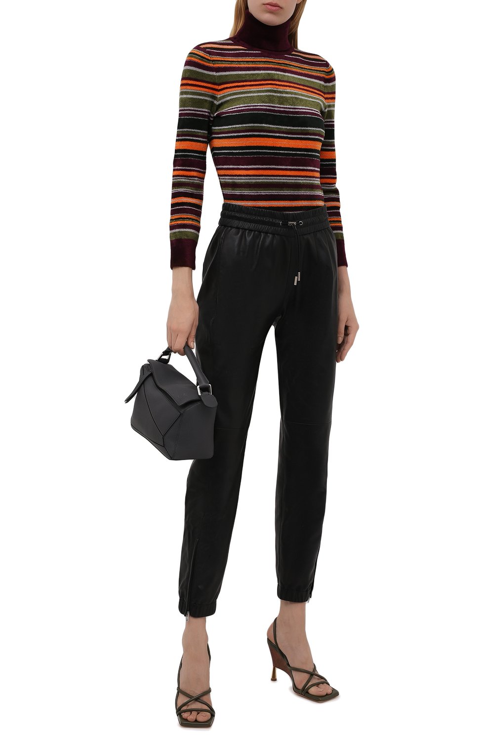 Кожаные джоггеры SAINT LAURENT, арт. 664622/YC2MS, фото 2