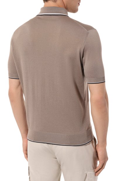 Поло из шелка и хлопка STEFANO RICCI, арт. K616321AZ2/F23234, фото 4