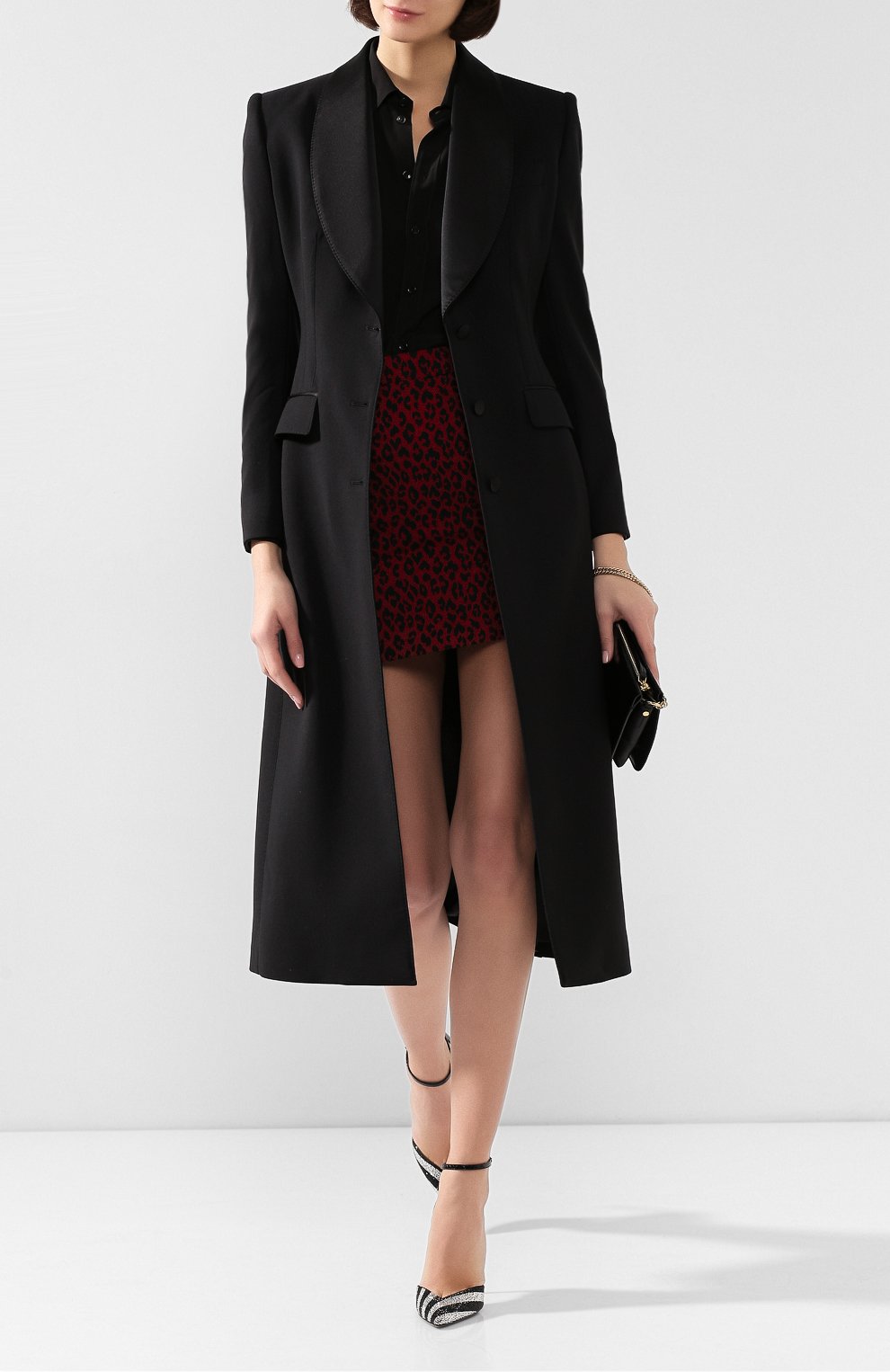 Шерстяное пальто DOLCE & GABBANA черного цвета по цене 385500 руб., арт. F0Y77T/FUCEG, фото 2 Шерстяное пальто DOLCE & GABBANA, арт. F0Y77T/FUCEG, фото 2