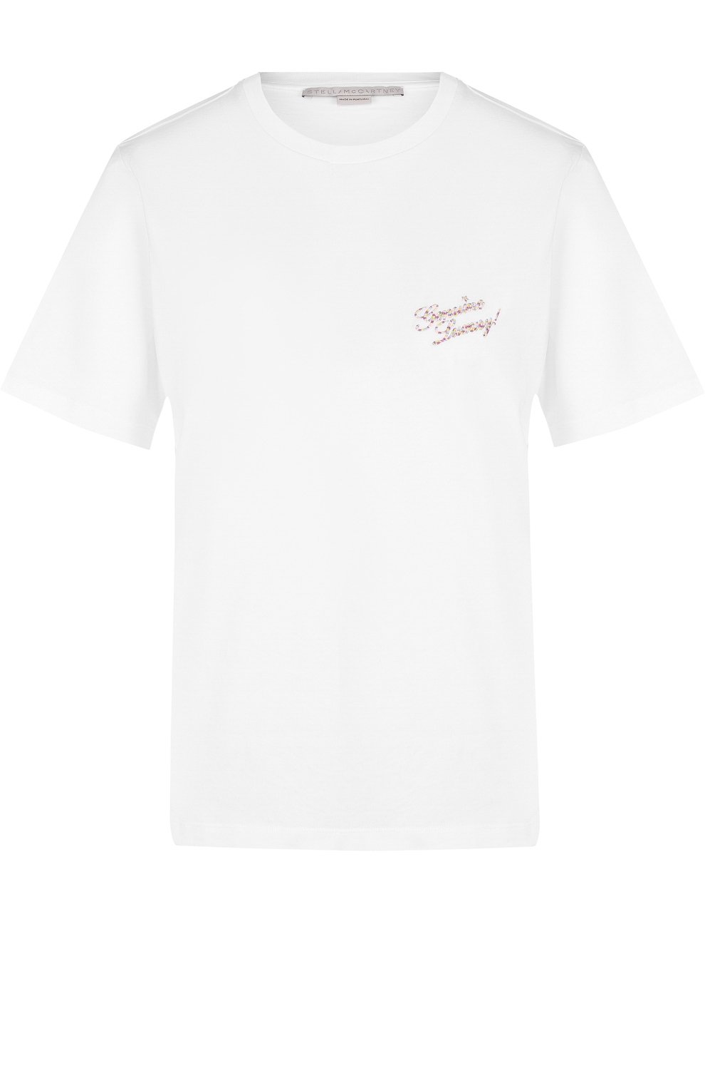 Хлопковая футболка с круглым вырезом и надписью STELLA MCCARTNEY, арт. 541834/SLW70, фото 1