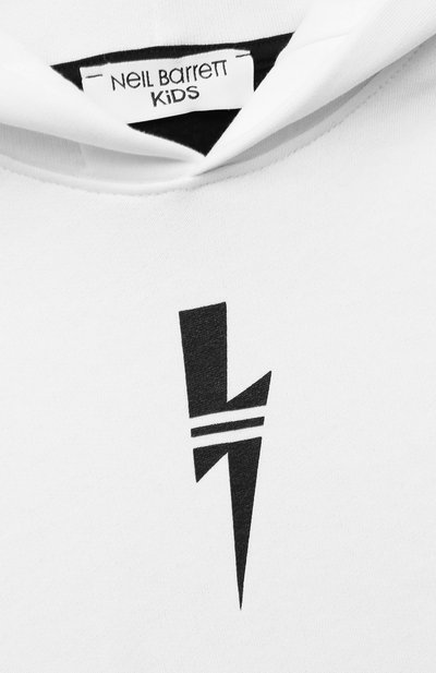 Хлопковое худи NEIL BARRETT KIDS, арт. 028951, фото 3
