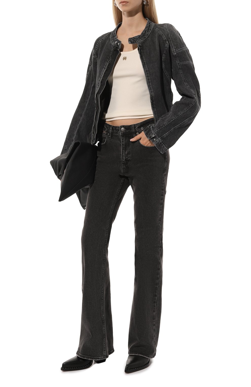 Джинсы KSUBI черного цвета по цене 29050 руб., арт. WFA24DJ013, фото 2 Джинсы KSUBI, арт. WFA24DJ013, фото 2