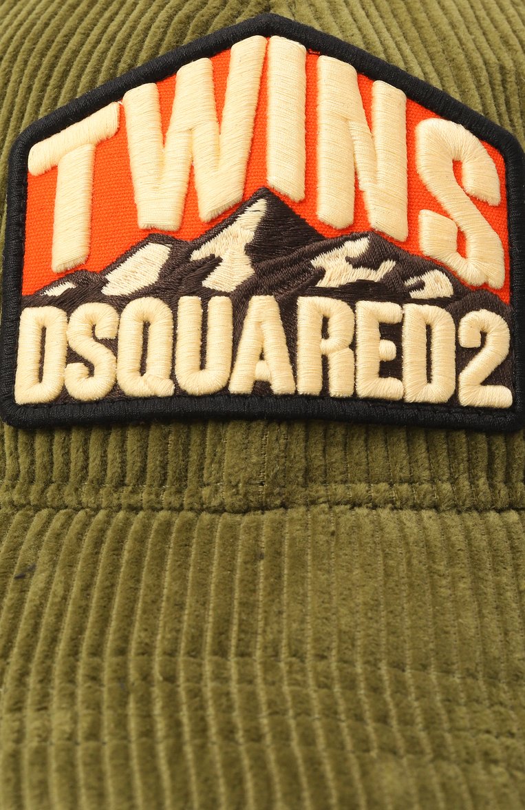 Мужская хлопковая бейсболка DSQUARED2 хаки цвета, арт. BCM0873/16204546 | Фото 4 (Материал: Текстиль, Хлопок; Нос: Не проставлено)