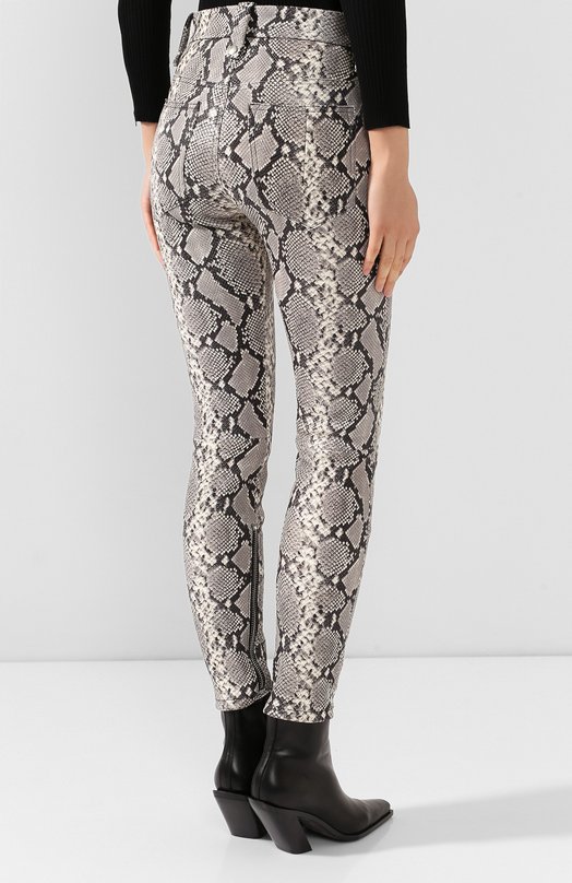 Кожаные брюки Ben Taverniti Unravel Project Серый, фото 4