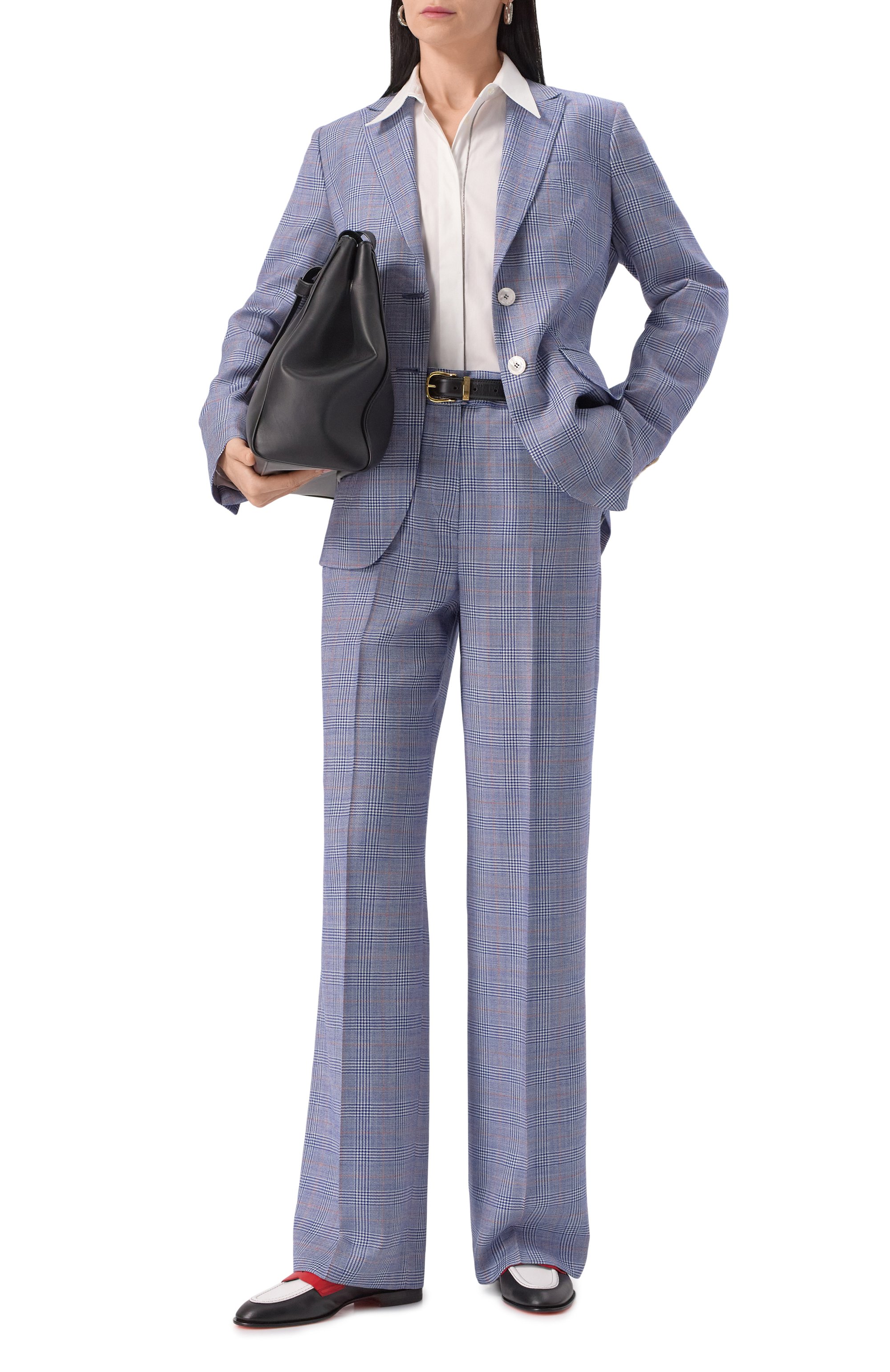 Шерстяные брюки KITON голубого цвета по цене 155000 руб., арт. D48109K0950E01, фото 2 Шерстяные брюки KITON, арт. D48109K0950E01, фото 2