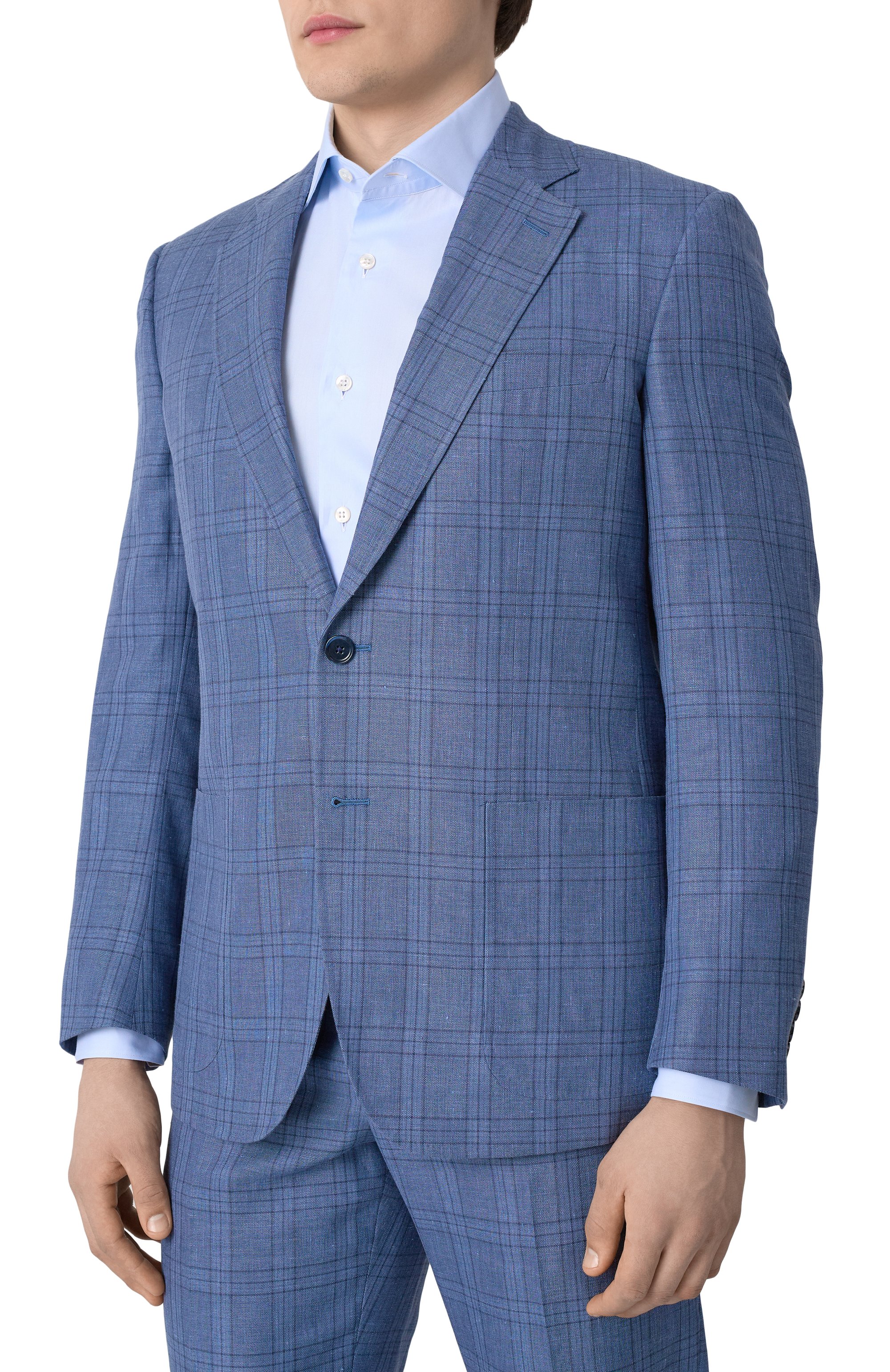 Костюм из шерсти и льна STEFANO RICCI синего цвета по цене 699500 руб., арт. M1SF432202/B159HA, фото 3 Костюм из шерсти и льна STEFANO RICCI, арт. M1SF432202/B159HA, фото 3