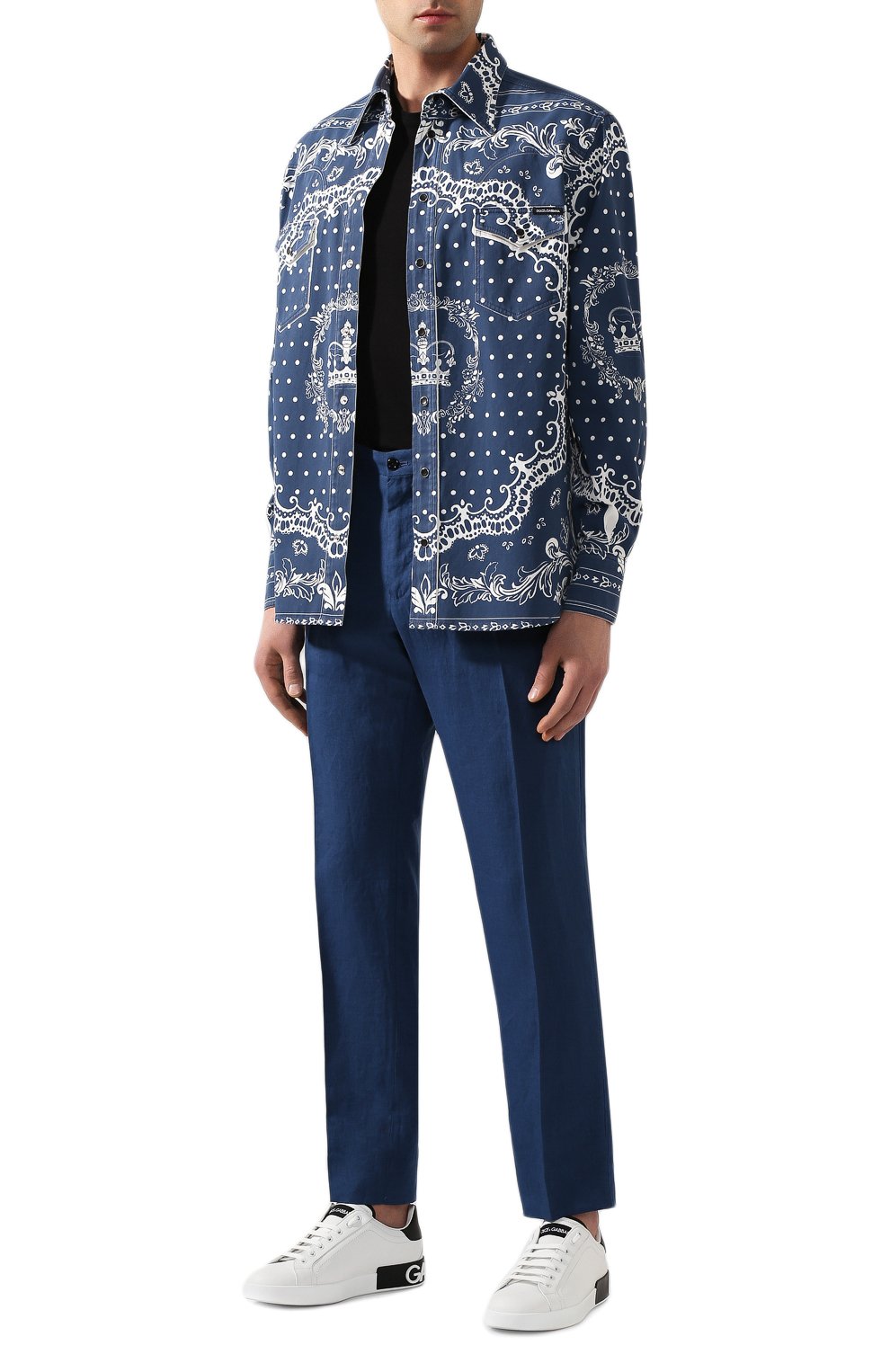 Льняные брюки DOLCE & GABBANA, арт. GY6IET/FU4JB, фото 2