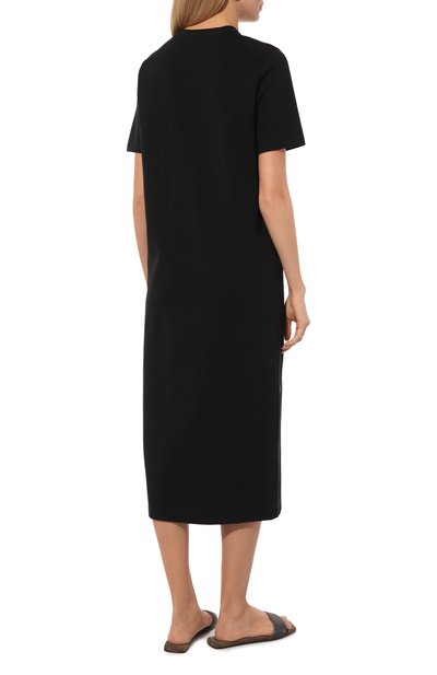 Хлопковое платье BRUNELLO CUCINELLI черного цвета по цене 277000 руб., арт. ML945A5204, фото 4 Хлопковое платье BRUNELLO CUCINELLI, арт. ML945A5204, фото 4
