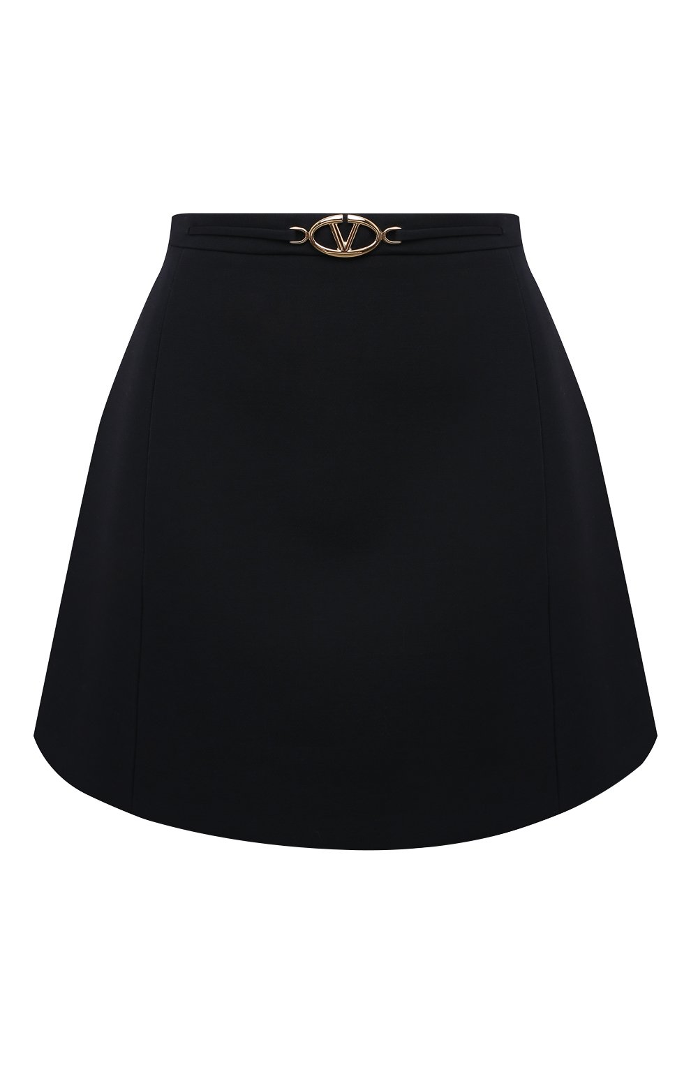 Юбка из шерсти и шелка VALENTINO темно-синего цвета по цене 175500 руб., арт. 5B3RABK01CF, фото 1 Юбка из шерсти и шелка VALENTINO, арт. 5B3RABK01CF, фото 1