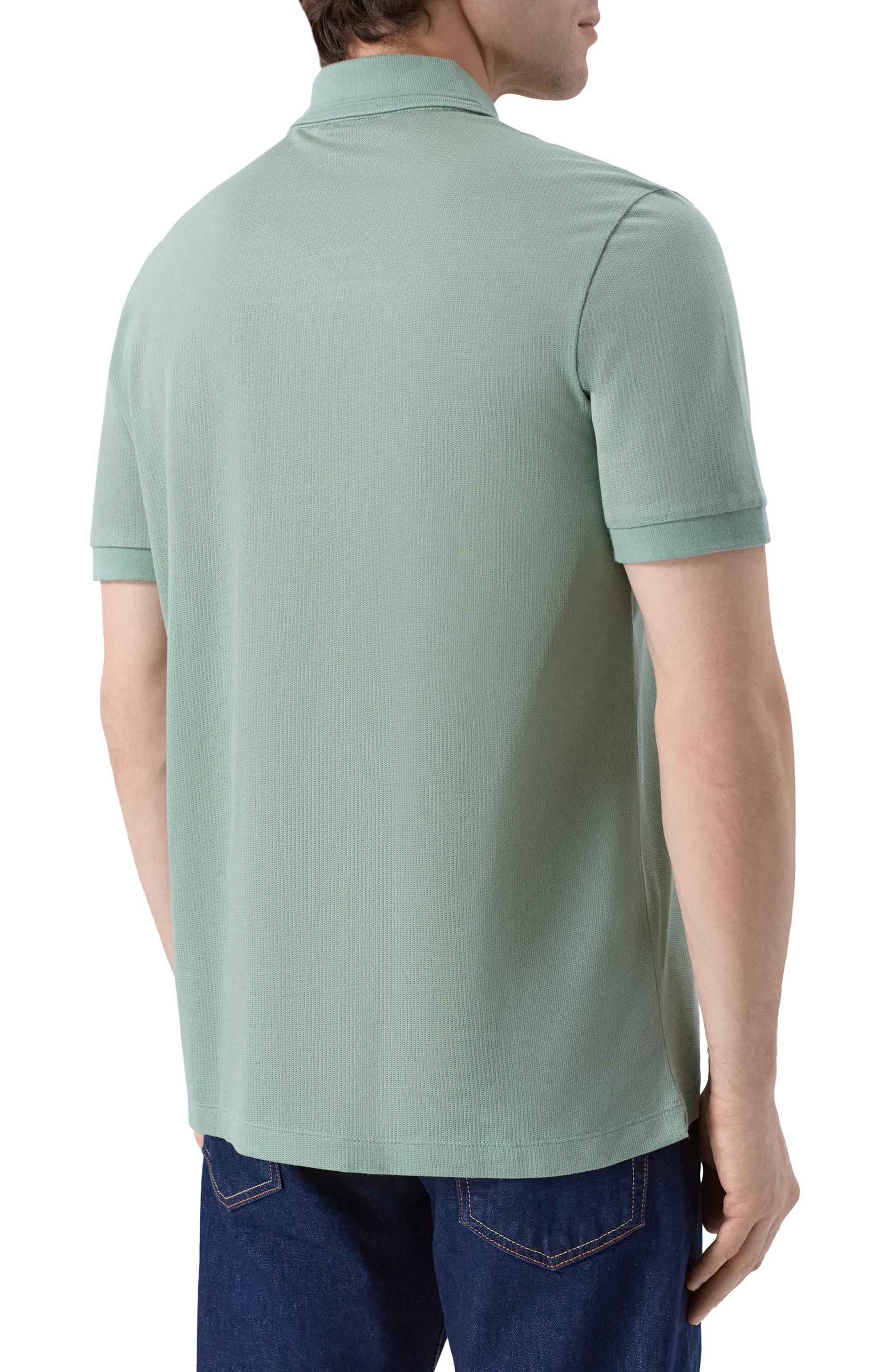 Поло из хлопка и лиоцелла BOSS, арт. 50554614, фото 4