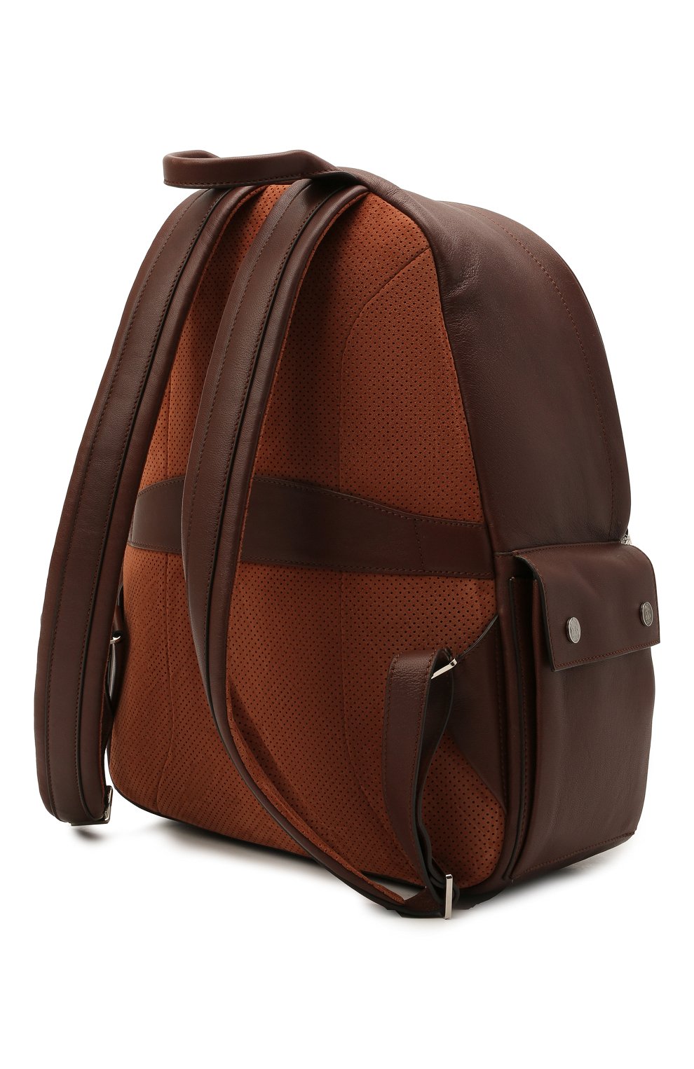 Кожаный рюкзак BRUNELLO CUCINELLI темно-коричневого цвета по цене 326500 руб., арт. MBIAU243, фото 3 Кожаный рюкзак BRUNELLO CUCINELLI, арт. MBIAU243, фото 3
