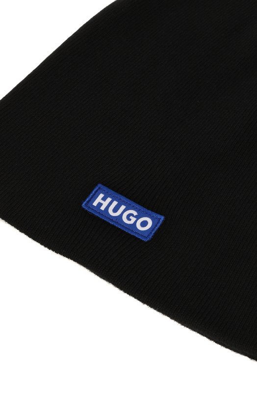 Хлопковая шапка HUGO Blue Чёрный, фото 3
