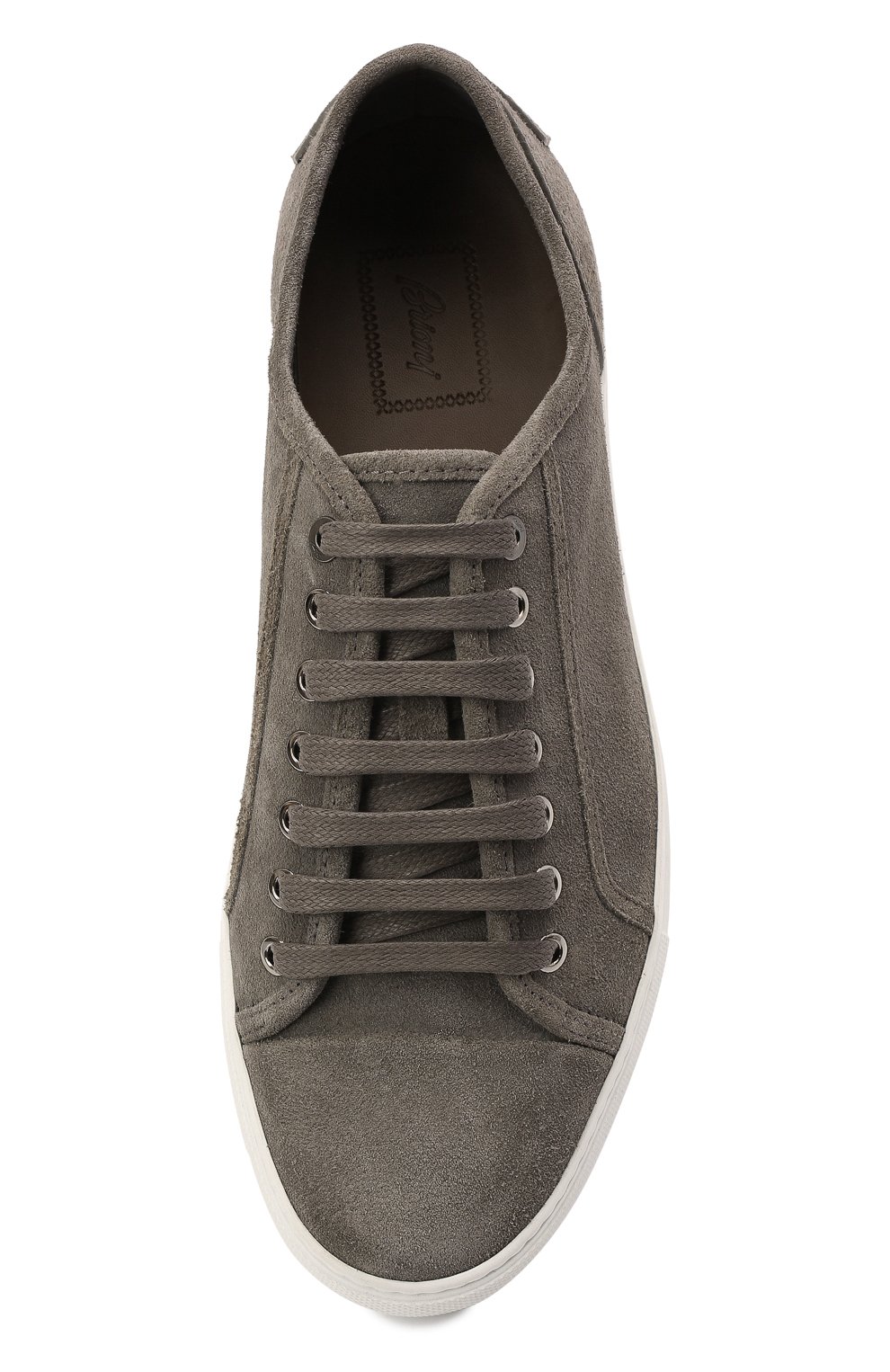 Замшевые кеды tennis BRIONI серого цвета по цене 87600 руб., арт. QHL80L/P1704, фото 6 Замшевые кеды tennis BRIONI, арт. QHL80L/P1704, фото 6