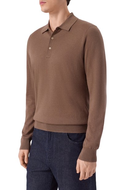 Поло из кашемира и шелка CORNELIANI, арт. 26M539-2625129, фото 3