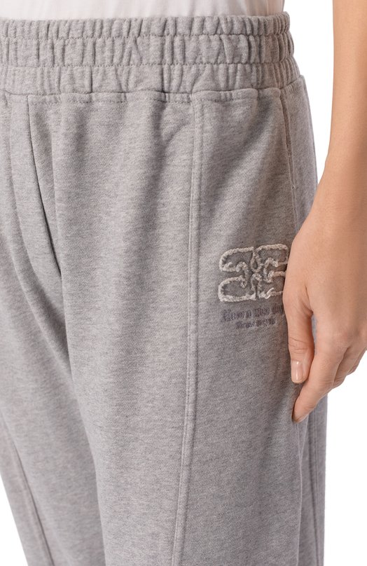 Хлопковые брюки Ganni A1080058 Серый  A1080058 Фото 5