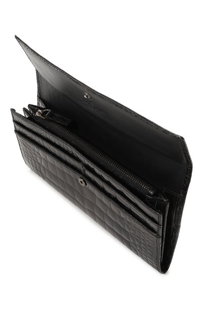 Кошелек из кожи крокодила GIORGIO ARMANI черного цвета по цене 538000 руб., арт. YGW429/YC404, фото 3 Кошелек из кожи крокодила GIORGIO ARMANI, арт. YGW429/YC404, фото 3
