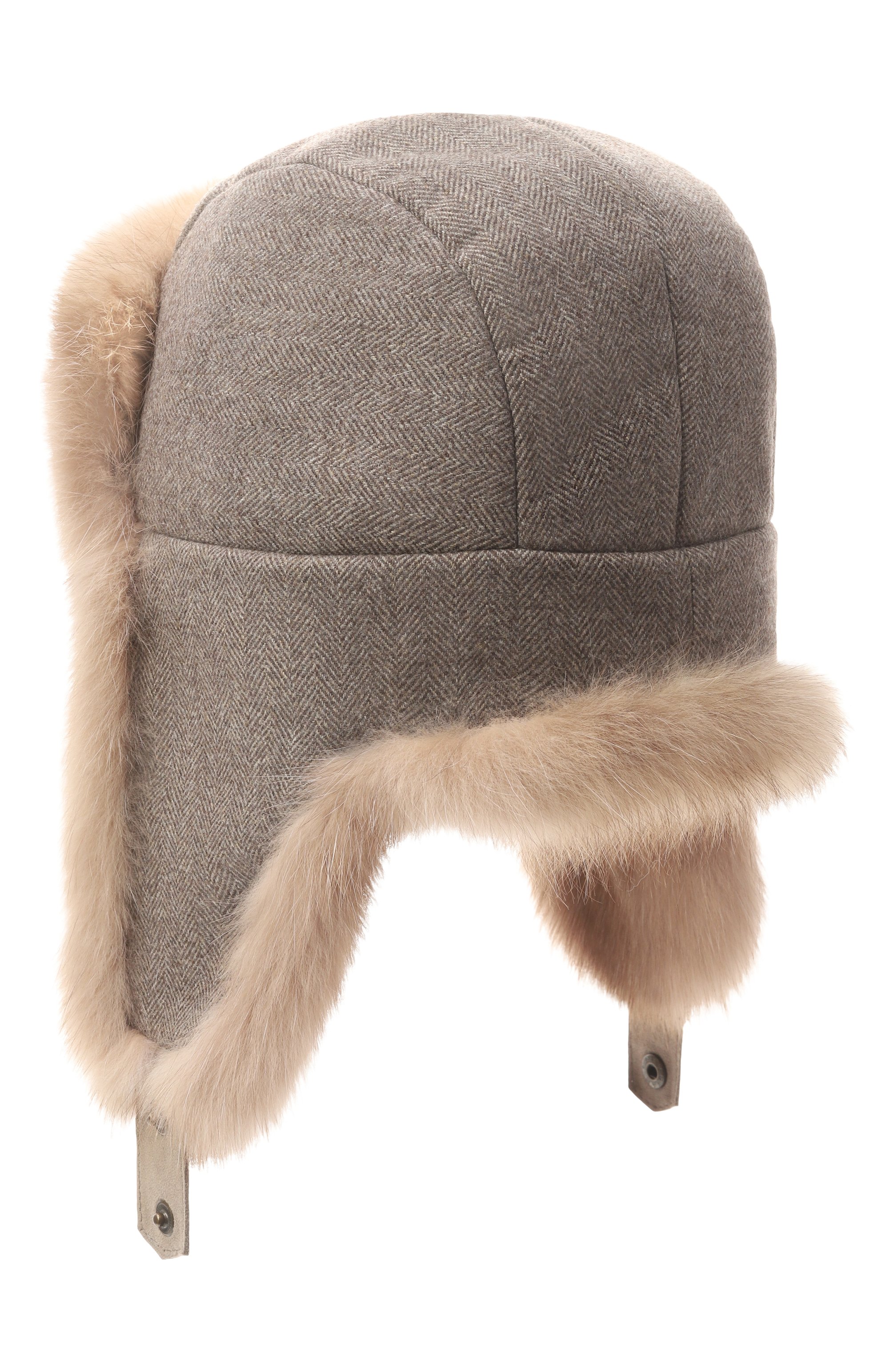 Кашемировая шапка-ушанка майкл с мехом соболя FURLAND, арт. 0201414210034100023, фото 2