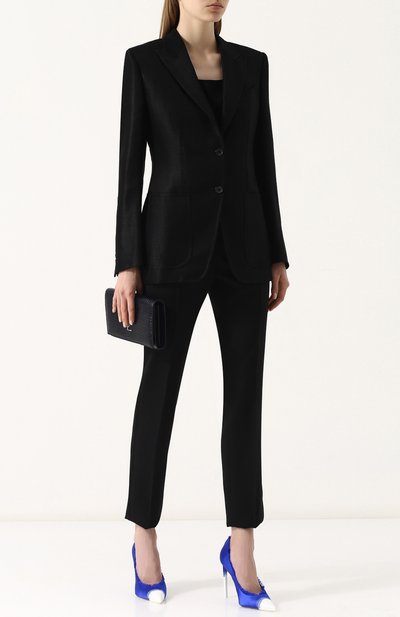 Приталенный однотонный жакет из вискозы TOM FORD, арт. GI2485-FAX319, фото 2