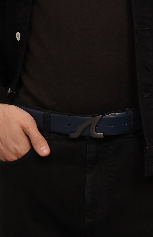 Кожаный ремень Paul&Shark 24416016 Синий  24416016 Фото 2