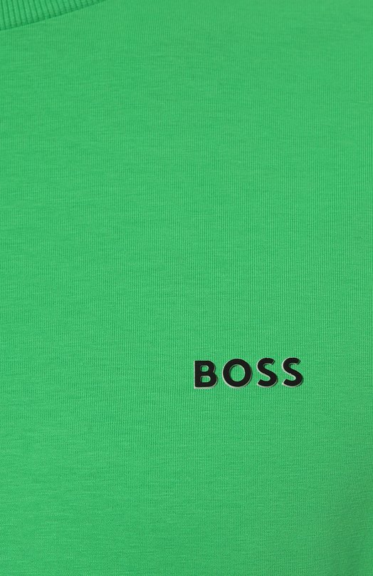 Хлопковая футболка BOSS Green Зелёный, фото 5