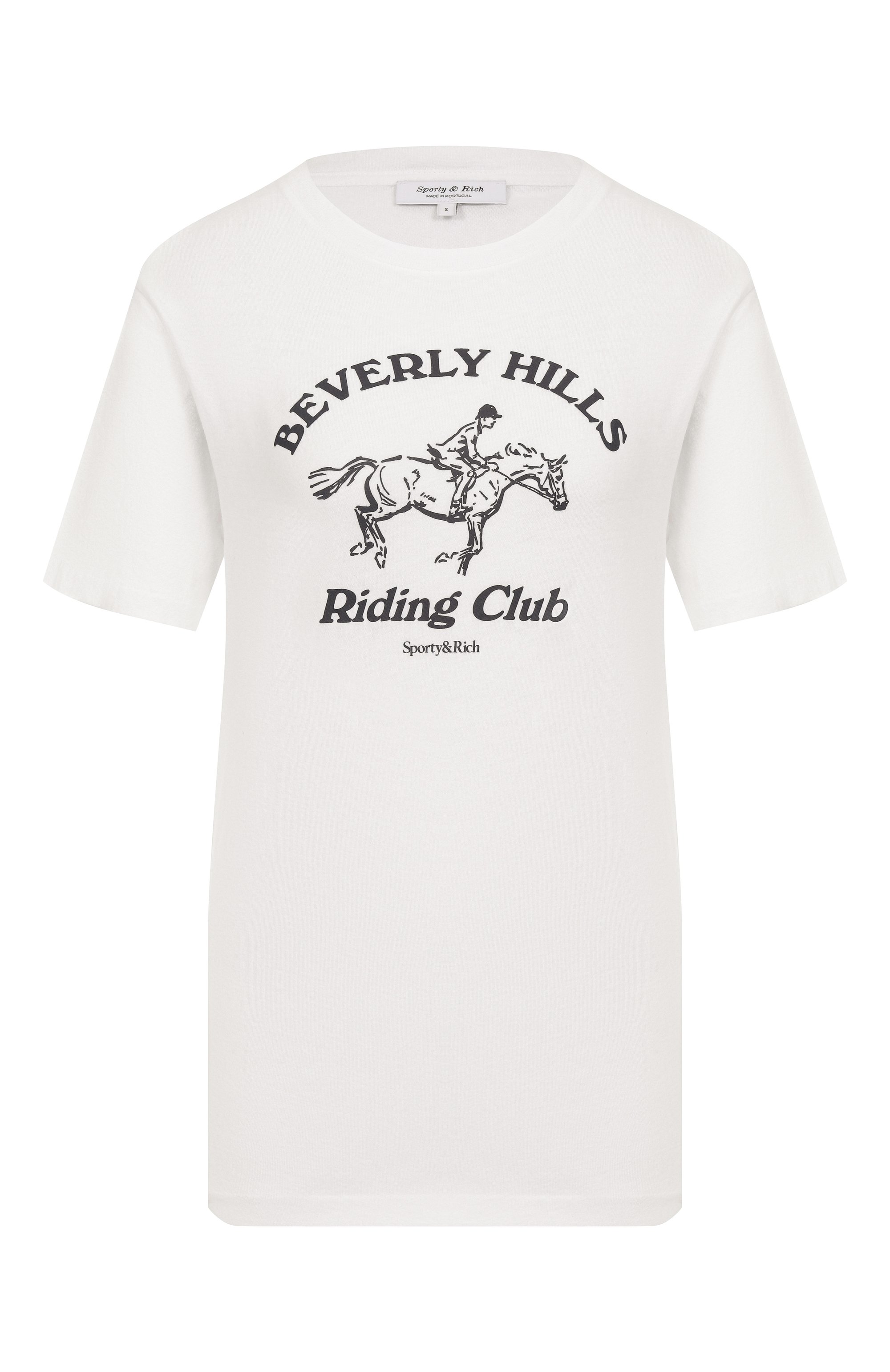 Хлопковая футболка SPORTY AND RICH, арт. T0089626255WH01, фото 1