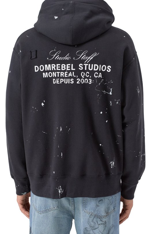 Хлопковая толстовка DOMREBEL M STAFF ZIP H00DIE Серый  M STAFF ZIP H00DIE Фото 4