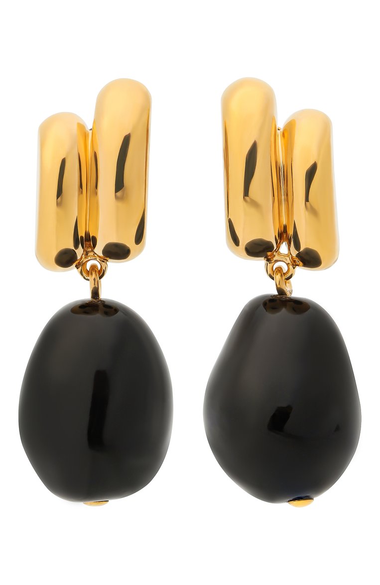 Женские серьги COPINE JEWELRY разноцветного цвета, арт. IRISBLACKG | Фото 1 (Материал: Металл; Нос: Не проставлено)
