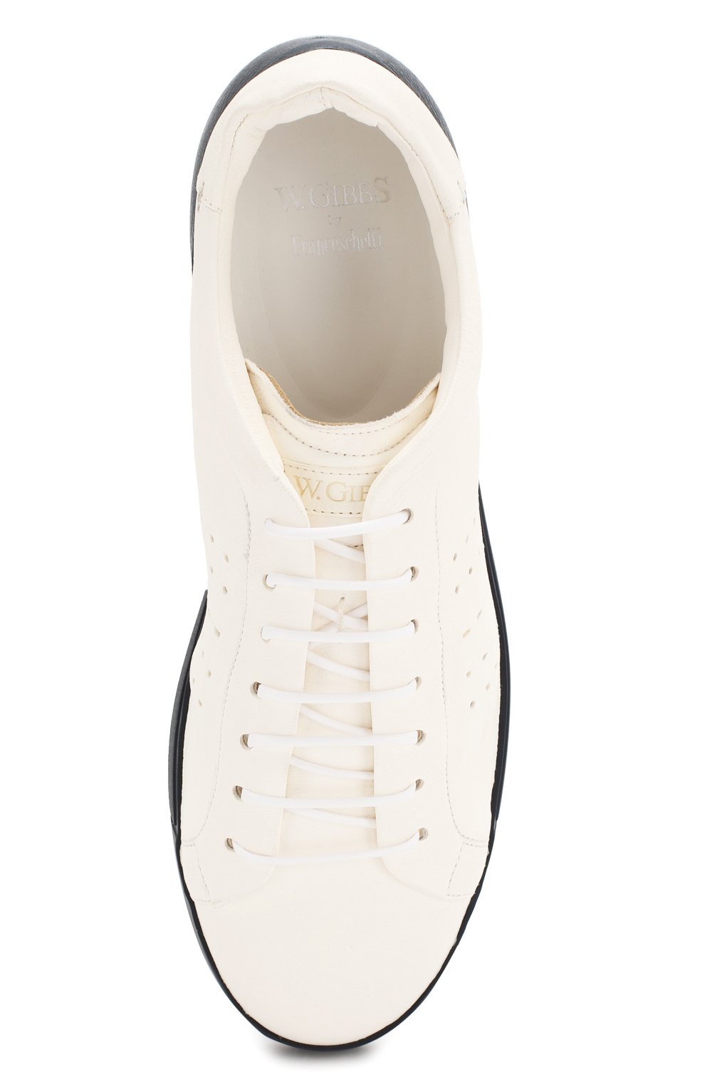 Кожаные кеды W.GIBBS белого цвета по цене 38100 руб., арт. 0400024/CERV0 VACCHETTA, фото 5 Кожаные кеды W.GIBBS, арт. 0400024/CERV0 VACCHETTA, фото 5