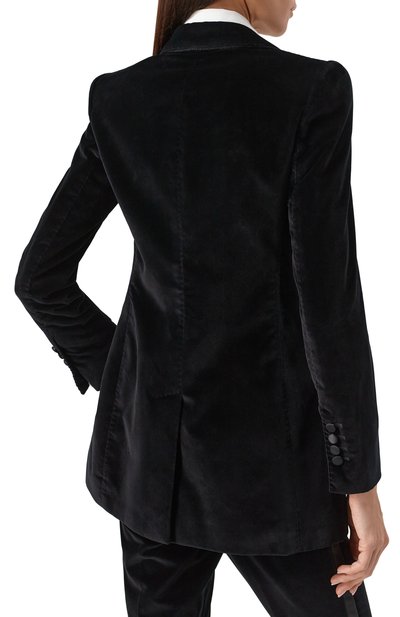 Бархатный жакет DOLCE & GABBANA черного цвета по цене 351500 руб., арт. F2942T/FUVG7, фото 4 Бархатный жакет DOLCE & GABBANA, арт. F2942T/FUVG7, фото 4