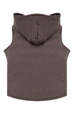 Мужского двусторонний жилет с капюшоном GIORGETTI CASHMERE серого цвета, арт. MB1370/8A-14A | Фото 4 (Девочки Кросс-КТ: Верхняя одежда; Мальчики Кросс-КТ: Верхняя одежда; Нос: Не проставлено; Региональные ограничения белый список (Axapta Mercury): Не проставлено; Рукава: Без рукавов)