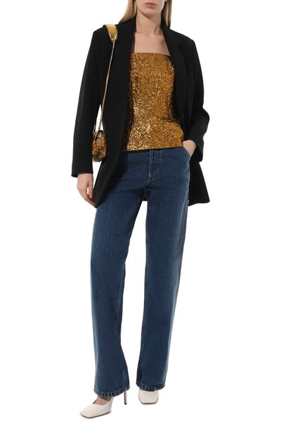 Топ-корсет DRIES VAN NOTEN золотого цвета по цене 89950 руб., арт. 232-010748-7158, фото 2 Топ-корсет DRIES VAN NOTEN, арт. 232-010748-7158, фото 2