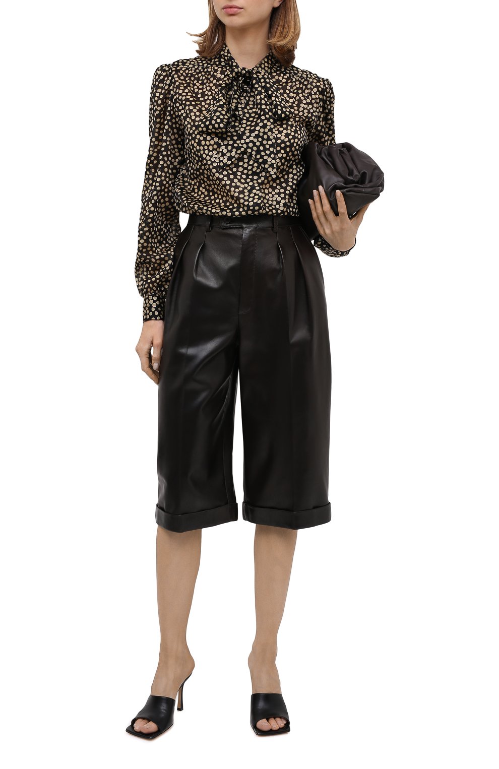 Кожаные шорты SAINT LAURENT, арт. 636127/Y50A2, фото 2