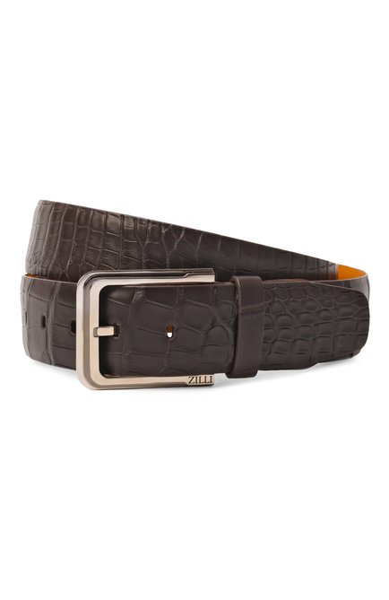 Мужской ремень из кожи аллигатора ZILLI, арт. B12040M1010VPALRU