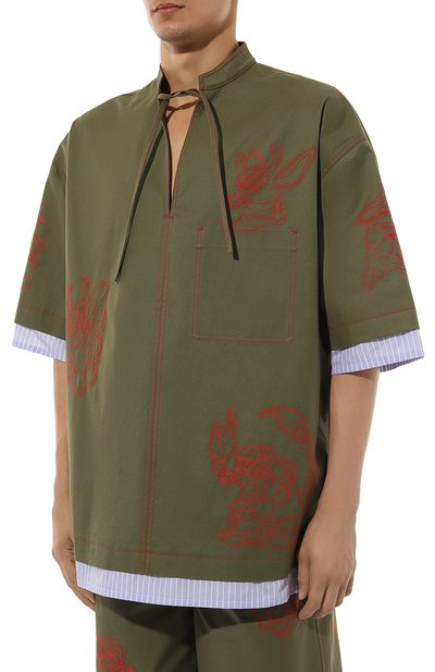 Хлопковая рубашка OFF-WHITE, арт. 0MGG005F24FAB001, фото 3