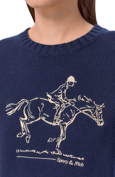 Хлопковый свитер SPORTY AND RICH, арт. WS06565245BL106, фото 5