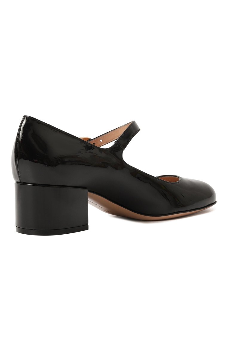 Женские лакированные туфли mary ribbon 45 GIANVITO ROSSI черного цвета, арт. G22101.45RIC.VERNER0 | Фото 5 (Материал внутренний: Натуральная кожа; Подошва: Плоская; Автоматизация ТО: Проставлено; Каблук высота: Низкий; Автоматизация состава: Проставлено; Материал внешний: Натуральная кожа; Каблук тип: Устойчивый)