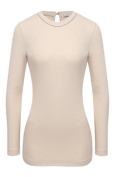 Женская хлопковый лонгслив BRUNELLO CUCINELLI, арт. M0TC8BJ300