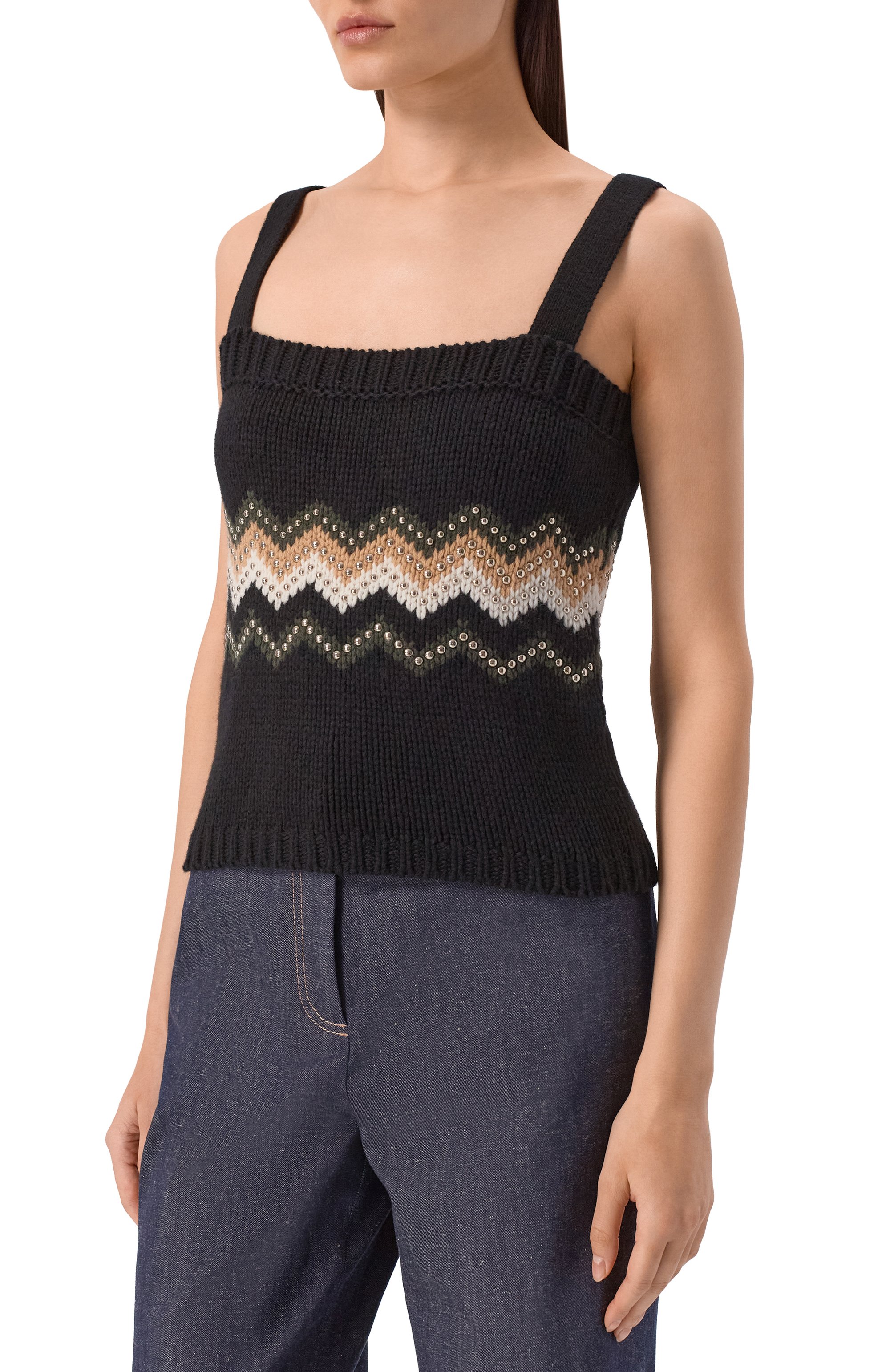 Топ из шерсти и кашемира ELIE SAAB, арт. T0229NF25/CK010, фото 3