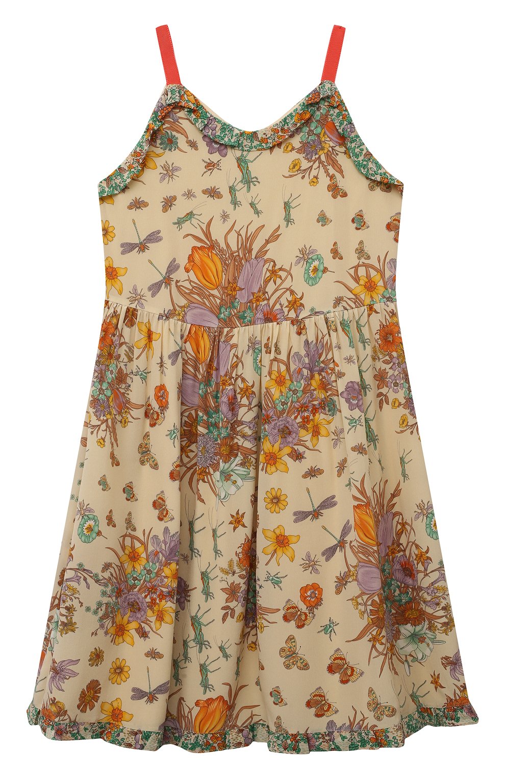 Шелковый сарафан GUCCI кремового цвета по цене 79950 руб., арт. 595353 ZADFL, фото 2 Шелковый сарафан GUCCI, арт. 595353 ZADFL, фото 2