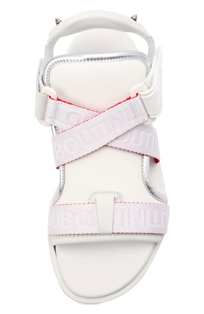 Комбинированные сандалии velcrissimo CHRISTIAN LOUBOUTIN, арт. 3210608/VELCRISSIM0 FLAT, фото 5