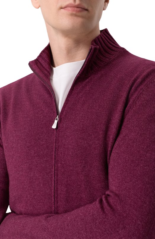 Кардиган из шерсти и кашемира Gran Sasso 57144/19588 Бордовый  57144/19588 Фото 5
