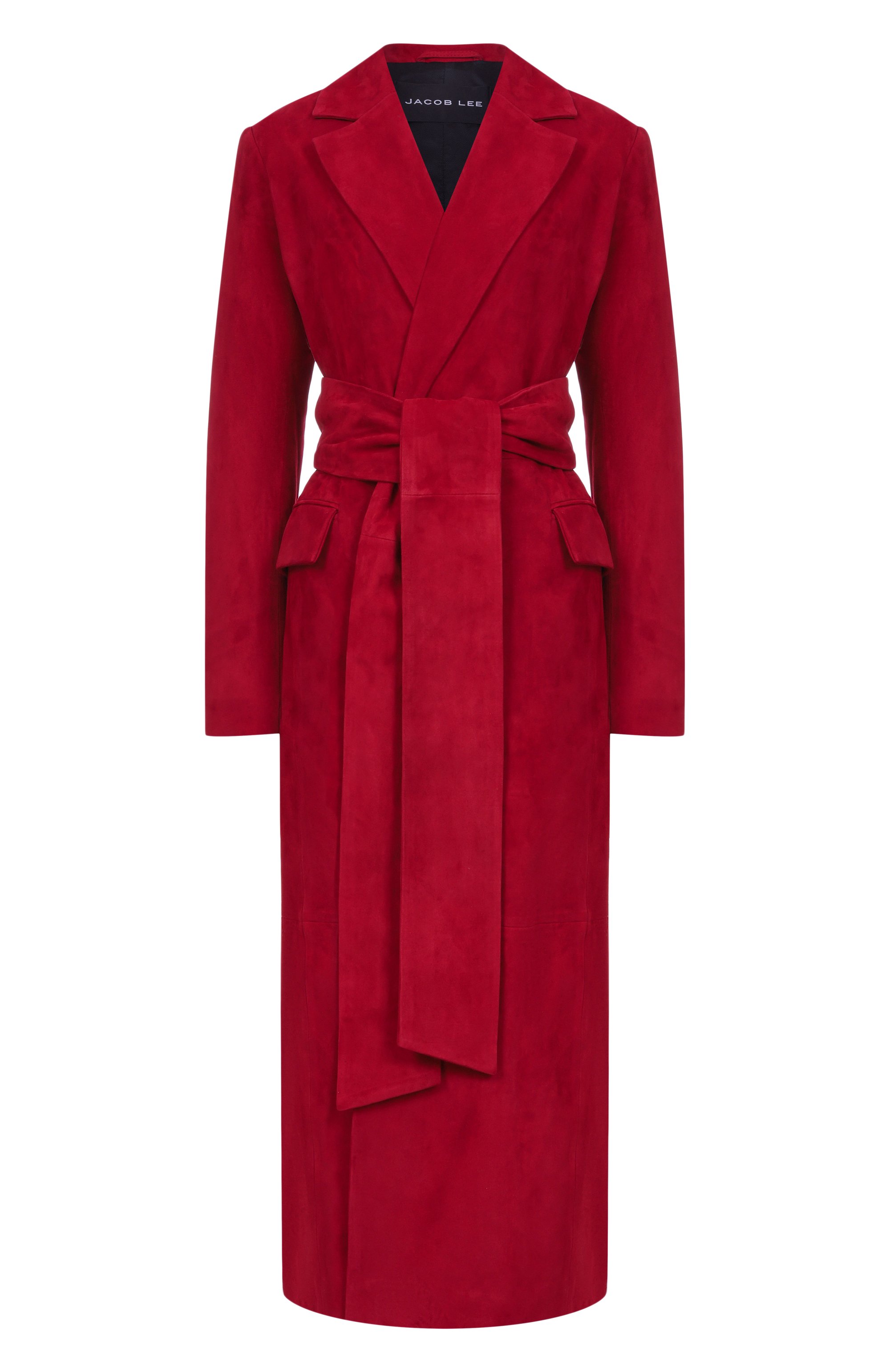 Замшевое пальто JACOB LEE красного цвета по цене 680500 руб., арт. WLC20122AW25NR, фото 1 Замшевое пальто JACOB LEE, арт. WLC20122AW25NR, фото 1