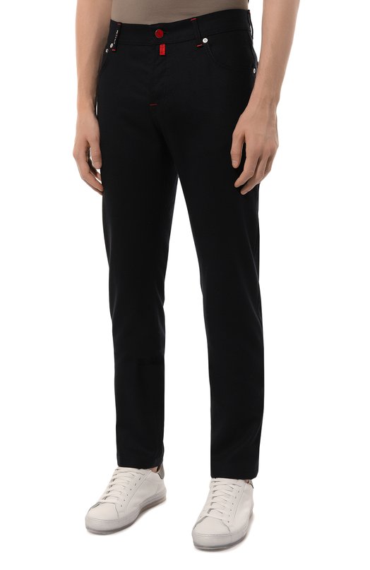 Шерстяные брюки Kiton UPNJSK0123E05 Синий  UPNJSK0123E05 Фото 3