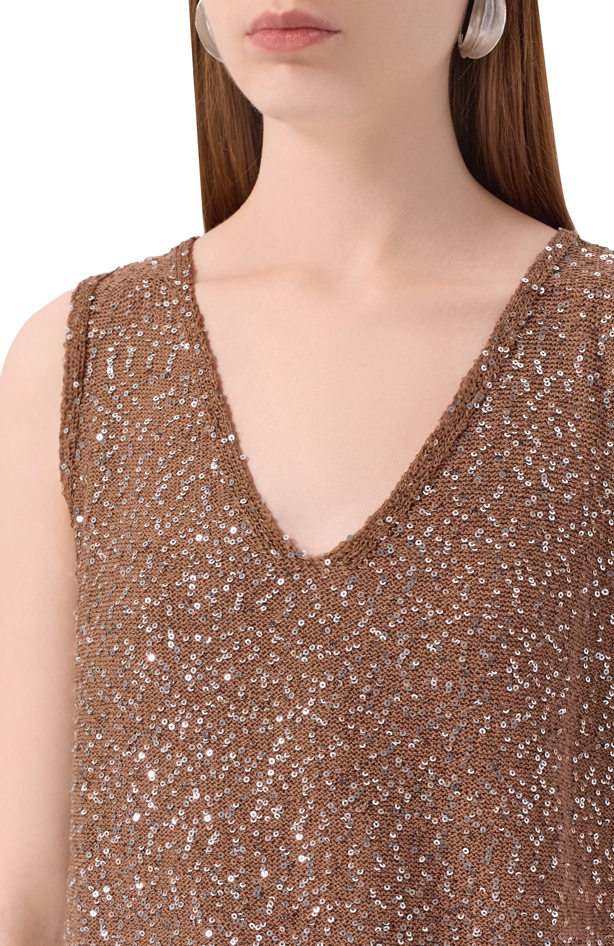 Топ с отделкой пайетками WEEKEND MAX MARA, арт. ACAICI, фото 5